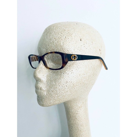 Gucci Tortoise Rectangular Frame Glasses - Picture 11 of 12
